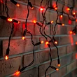 Гирлянда светодиодная Бахрома (Айсикл) 2,4х0,6м 88 LED КРАСНЫЙ черный ПВХ IP65 постоянное свечение 230В блок в комплекте NEON-NIGHT