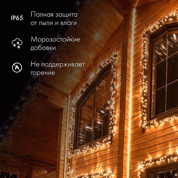 Дюралайт LED двухжильный 230В 13мм 24 LED/м БЕЛЫЙ эффект мерцания модуль 2м бухта 100м NEON-NIGHT Эконом
