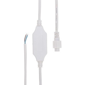 Шнур питания для уличных гирлянд (без вилки) 3А, цвет провода белый, IP65