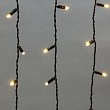 Гирлянда светодиодная Бахрома (Айсикл) 4,8х0,6м 176 LED ТЕПЛЫЙ БЕЛЫЙ черный ПВХ IP65 эффект мерцания 230В нужен блок питания 303-500 NEON-NIGHT