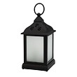 Декоративный фонарь 11х11х22,5 см, черный корпус, теплый белый цвет свечения с эффектом пламени свечи NEON-NIGHT