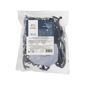 Гирлянда светодиодная Бахрома (Айсикл) 3,2х0,9м 120 LED БЕЛЫЙ черный каучук 3,3мм IP67 постоянное свечение 230В блок в комплекте NEON-NIGHT