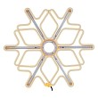 Светодиодная фигура из гибкого неона Снежинка с эффектом тающих сосулек 60x60см ТЕПЛЫЙ БЕЛЫЙ/БЕЛЫЙ NEON-NIGHT