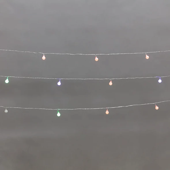 Гирлянда светодиодная Шарики 5м, 20LED, IP20, прозрачный провод, свечение мульти (RG/RB), контроллер 8 режимов, 230В NEON-NIGHT