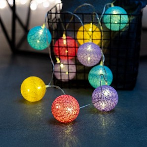 Тайские фонарики Фейерверк 5 м, 25 LED, прозрачный ПВХ, теплый белый, питание USB NEON-NIGHT