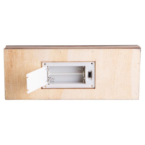 Деревянная фигурка с подсветкой Елочка с оленем 12x6x21,5 см