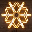 Светодиодная фигура из гибкого неона Снежинка с эффектом тающих сосулек 60x60см ТЕПЛЫЙ БЕЛЫЙ/БЕЛЫЙ NEON-NIGHT