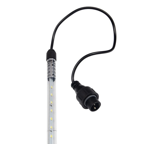Гирлянда Тающие сосульки комплект 10 шт. х 30см, шаг 100см, 420 LED БЕЛЫЙ, черный каучук, IP65, 24В, соединяется NEON-NIGHT