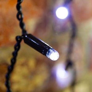Гирлянда светодиодная Занавес 2х1,5м 300 LED БЕЛЫЙ черный ПВХ IP65 постоянное свечение 230В нужен блок 303-500 NEON-NIGHT