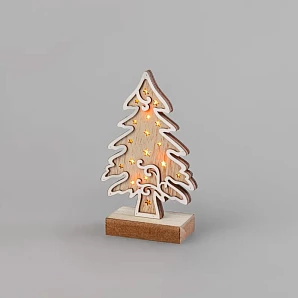 Деревянная фигурка с подсветкой Елочка 11,5x5x19 см