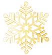 Елочная фигура Снежинка резная, 81 см, цвет золотой