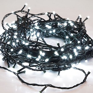Гирлянда Твинкл-Лайт 20 м, темно-зеленый ПВХ, 160 LED, цвет белый