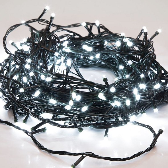 Гирлянда Твинкл-Лайт 20 м, темно-зеленый ПВХ, 160 LED, цвет белый