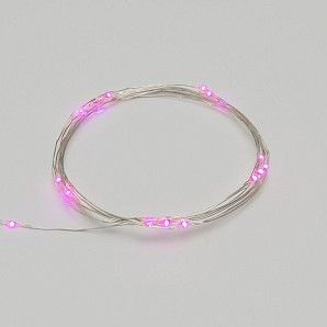 Гирлянда светодиодная Роса 2м, 20LED, РОЗОВЫЙ, IP20, тонкий батарейный блок, 2хCR2032 в комплекте NEON-NIGHT