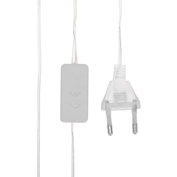 Гирлянда светодиодная Снежинки большие 5м, 20LED, IP20, прозрачный провод, свечение мульти (RG/RB), мигание, 230В NEON-NIGHT