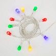Гирлянда светодиодная Шарики 1,5 м, 10 LED, прозрачный ПВХ, цвет свечения мультиколор, 2 х АА (батарейки не в комплекте) NEON-NIGHT