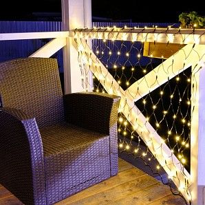 Гирлянда светодиодная Сеть 1х1,5м 160 LED ТЕПЛЫЙ БЕЛЫЙ черный ПВХ IP65 свечение с динамикой 230В блок в комплекте NEON-NIGHT