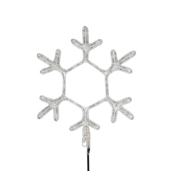 Фигура Снежинка, цвет ТЕПЛЫЙ БЕЛЫЙ, размер 30х28см