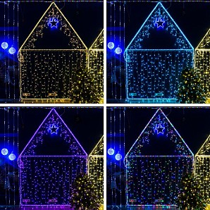 Гирлянда светодиодная Нить 10м 100 LED RGB прозрачный ПВХ IP65 свечение с динамикой 230В соединяется NEON-NIGHT нужен контроллер 245-908