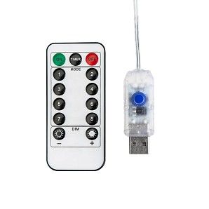 Гирлянда Светодиодный дождь из росы 3х3 м, белый, USB + пульт управления NEON-NIGHT