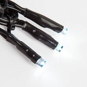 Гирлянда Нить управляемая 10м 100 LED БЕЛЫЙ черный ПВХ IP65 свечение с динамикой 230В нужен контроллер 217-204 NEON-NIGHT