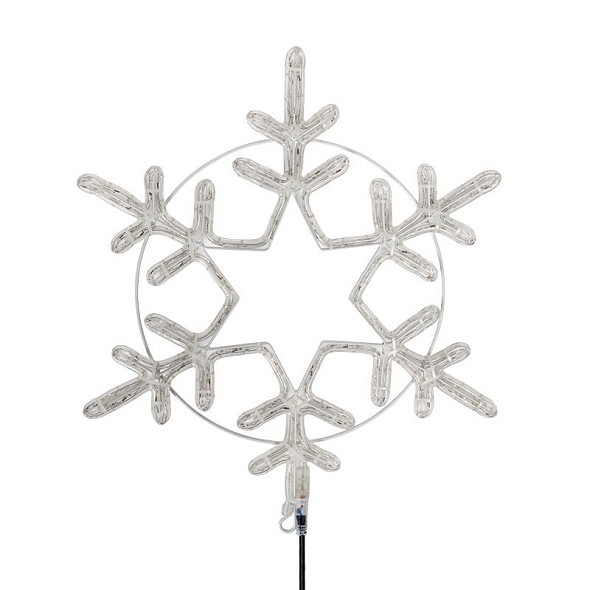 Фигура Снежинка цвет ТЕПЛЫЙ БЕЛЫЙ, размер 55x55 см NEON-NIGHT