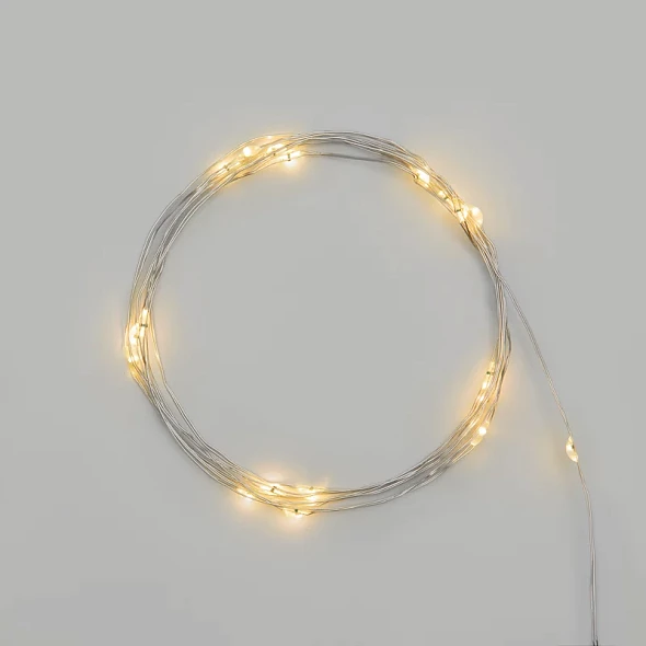 Гирлянда светодиодная Роса 2м, 20 LED, ТЕПЛЫЙ БЕЛЫЙ, IP20, 2хCR2032 в комплекте NEON-NIGHT
