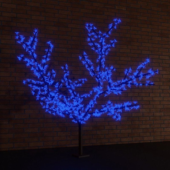 Светодиодное дерево Сакура, высота 2,4м, диаметр кроны 2,0м, RGB светодиоды, контроллер, IP65, понижающий трансформатор в комплекте NEON-NIGHT