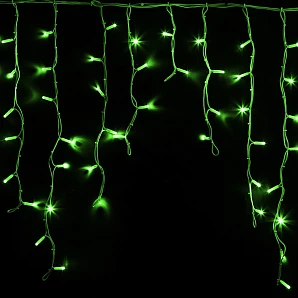 Гирлянда светодиодная Бахрома (Айсикл), 5,6x0,9м, 240 LED ЗЕЛЕНЫЙ, белый КАУЧУК IP67, постоянное свечение, 230В NEON-NIGHT