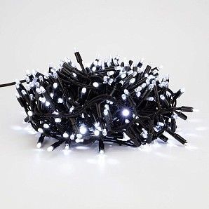 Гирлянда светодиодная Кластер 10м 400 LED БЕЛЫЙ черный каучук IP67 постоянное свечение 230В нужен блок 315-000 NEON-NIGHT