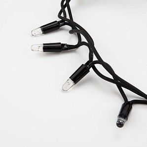Гирлянда светодиодная Кластер 10м 400 LED БЕЛЫЙ черный каучук IP67 постоянное свечение 230В нужен блок 315-000 NEON-NIGHT
