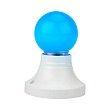 Лампа светодиодная, диаметр 45мм, E27, 5 LED, 2Вт, СИНИЙ, 230В NEON-NIGHT