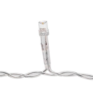 Гирлянда Арка со звездами 2,5х1,2м, 136LED ТЕПЛЫЙ БЕЛЫЙ, прозрачный ПВХ, IP20, свечение с динамикой, 230В, не соединяется, с контроллером 8 режимов
